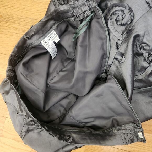 Vtg Midi Skirt Size 10 Womens Silver Textured Fairy Grunge Steampunk WhimsiGoth - Picture 11 of 13